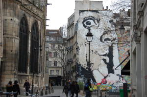 Mural found on Jan 12th walk around the Marais in Paris